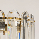 Люстра многоярусная с овальными прозрачными подвесками 36 см Harmonica варинант исполнения - 7 | Loft Concept в Барнауле