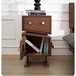 Тумбочка прикроватная с ящиком и дверцей Робот Robot Desk варинант исполнения - 7 | Loft Concept в Барнауле