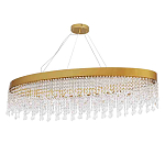 Люстра подвесная овальная с хрустальными подвесками Crystal Art  варинант исполнения - 1 | Loft Concept в Барнауле