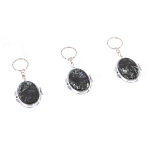 Зеркало брелок карманное двухстороннее из натурального камня Серафинит Stone Mirrors варинант исполнения - 4 | Loft Concept в Барнауле