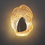 Бра с волнообразным стеклянным плафоном и вставкой из мрамора Liquid Stone варинант исполнения - 9 | Loft Concept в Барнауле