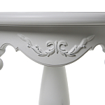 Стол приставной круглый белого цвета из массива бука с легкими потертостями White Provence варинант исполнения - 2 | Loft Concept в Барнауле