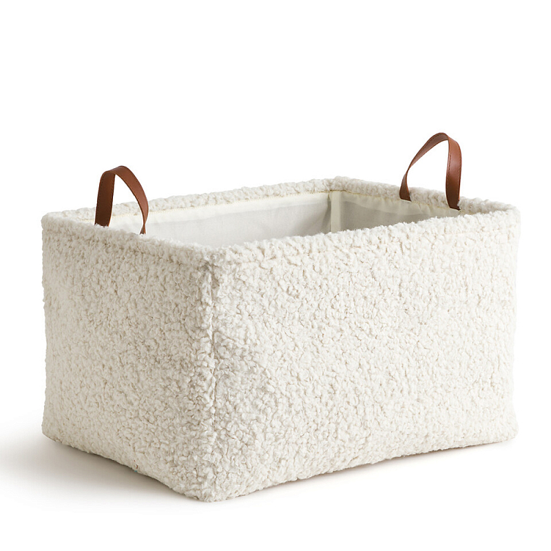 Корзина из ткани букле Boucle Organizers Rect Молочный Коричневый Корзина из ткани букле Boucle Organizers Rect Молочный Коричневый в Барнауле | Loft Concept