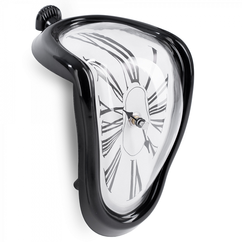 Часы Salvador Dali Soft Clock black Белый Черный Часы Salvador Dali Soft Clock black Белый Черный в Барнауле | Loft Concept