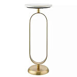 Столик приставной с овальным золотым основанием Oval Gold Base варинант исполнения - 1 | Loft Concept в Барнауле
