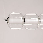 Люстра линейная с 6-ю прозрачными стеклянными плафонами округлой формы HANDLE GRAPE варинант исполнения - 6 | Loft Concept в Барнауле