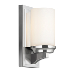 Бра для ванных комнат с белым цилиндрическим плафоном на прямоугольном основании цвета хром Feiss варинант исполнения - 5 | Loft Concept в Барнауле