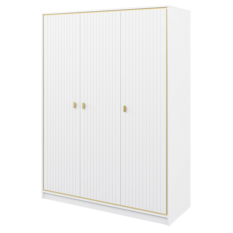 Шкаф белый трёхдверный для одежды Antique Order Белый Золотой в Барнауле | Loft Concept 