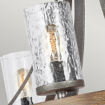 Люстра с цилиндрическим плафонами из толстого волнистого стекла в индустриальном стиле Feiss варинант исполнения - 12 | Loft Concept в Барнауле