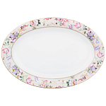 Сервиз столовый из фарфора белый с цветочным принтом на 6 персон 23 предмета Flower Porcelain Collection варинант исполнения - 2 | Loft Concept в Барнауле