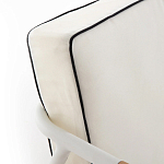 Садовый 2-х местный диван с подлокотниками из тика White варинант исполнения - 7 | Loft Concept в Барнауле