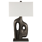 Настольная лампа с прямоугольным тканевым абажуром на фигурном каркасе Brutilist  варинант исполнения - 4 | Loft Concept в Барнауле