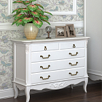 Комод белый из массива бука в стиле прованс White Provence варинант исполнения - 4 | Loft Concept в Барнауле