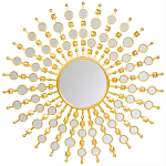 Зеркало-солнце в раме из металла с золотыми с лучами Rays of Peace варинант исполнения - 1 | Loft Concept в Барнауле
