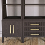 Модульный стеллаж Primo из трех составных элементов Темный орех варинант исполнения - 6 | Loft Concept в Барнауле