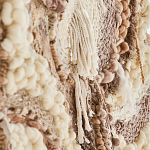 Овальный Современный Гобелен Абстракция в бежевых тонах Shallow варинант исполнения - 3 | Loft Concept в Барнауле