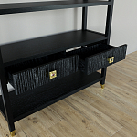 Стеллаж с двумя ящиками Elsa Dreams Black варинант исполнения - 3 | Loft Concept в Барнауле