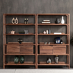 Стеллаж в гостиную для книг Moon Walnut Furniture варинант исполнения - 3 | Loft Concept в Барнауле