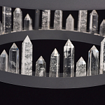 Люстра с двумя кольцами черного цвета с хрустальными элементами QUARTZ CRYSTAL варинант исполнения - 11 | Loft Concept в Барнауле