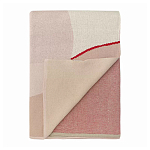 Плед из хлопка бежевого цвета с абстрактным принтом Elysian Flow Peach варинант исполнения - 5 | Loft Concept в Барнауле