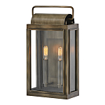 Настенный фонарь прямоугольной формы цвета состаренная латунь с двумя лампами Hinkley варинант исполнения - 1 | Loft Concept в Барнауле