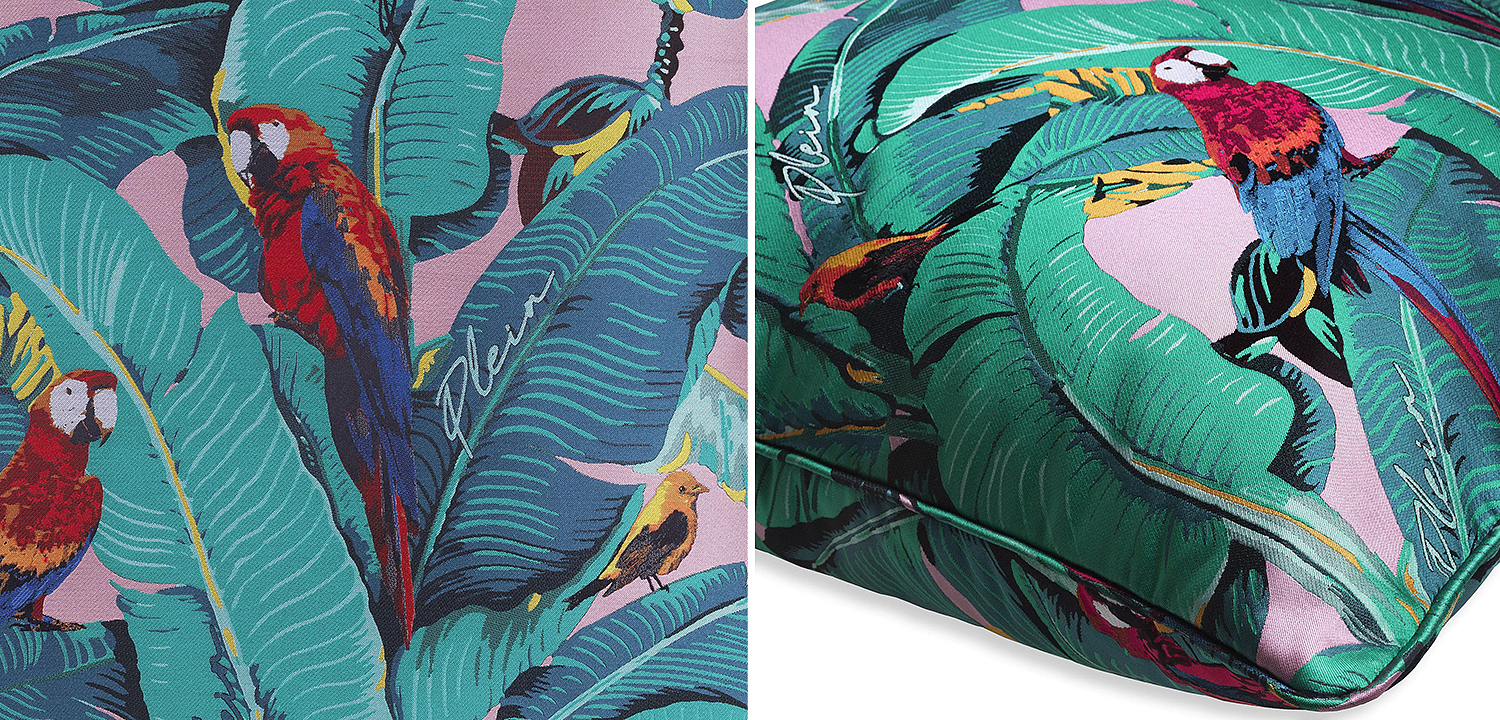 Подушка Philipp Plein Cushion Parrot 70 x 70 Подушка Philipp Plein Cushion Parrot 70 x 70 - Loft-Concept в Барнауле