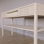 Дизайнерская Консоль с полкой и ящиком Primo Светлый дуб варинант исполнения - 4 | Loft Concept в Барнауле