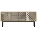 Длинная тумба с зеркальным декором Serena варинант исполнения - 9 | Loft Concept в Барнауле