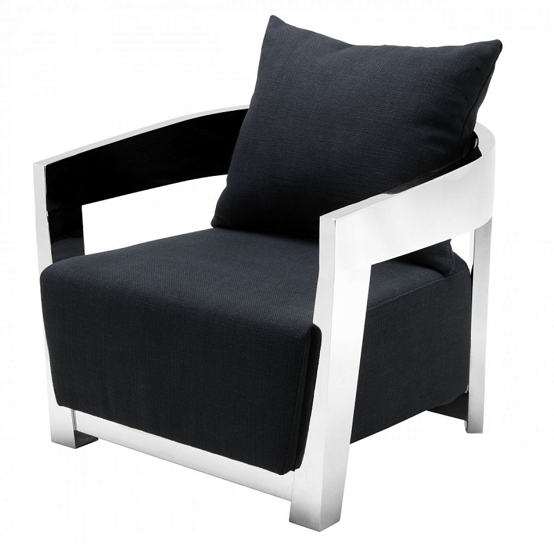 Кресло Eichholtz Chair Rubautelli Stainless steel Черный Нержавеющая сталь Кресло Eichholtz Chair Rubautelli Stainless steel Черный Нержавеющая сталь в Барнауле | Loft Concept