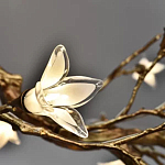 Люстра в виде золотой ветки с цветами Glass Flower Pendant Light варинант исполнения - 9 | Loft Concept в Барнауле