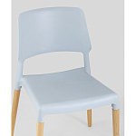 Пластиковый стул на ножках из массива бука Ferret Grey-Blue варинант исполнения - 2 | Loft Concept в Барнауле
