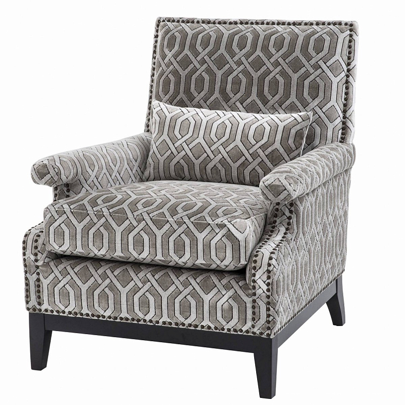 Кресло Eichholtz Chair Goldoni Grey Серый Черный Кресло Eichholtz Chair Goldoni Grey Серый Черный в Барнауле | Loft Concept