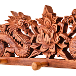 Панно-вешалка из дерева драконы Panel With Animals варинант исполнения - 2 | Loft Concept в Барнауле