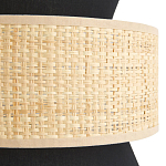 Бра с плетеным декором Bonnie Wicker Black Wall Lamp варинант исполнения - 3 | Loft Concept в Барнауле