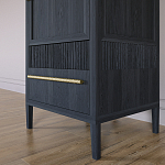 Узкий Шкаф Primo с 2 выдвижными ящиками Черный дуб варинант исполнения - 4 | Loft Concept в Барнауле