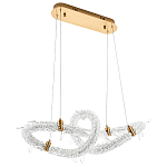 Фигурная люстра украшенная кристаллами из хрусталя Gilbertine Crystals Curly Ring Chandelier варинант исполнения - 2 | Loft Concept в Барнауле