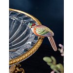 Чаша стеклянная с фигурками разноцветных попугаев на ободке 41 Eden Garden варинант исполнения - 4 | Loft Concept в Барнауле