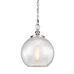 Подвесной светильник с прозрачным стеклянным плафоном в форме шара в современном стиле на цепи Feiss варинант исполнения - 1 | Loft Concept в Барнауле