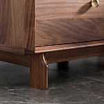 Прикроватный деревянный столик с ящиками Moon Walnut Furniture варинант исполнения - 4 | Loft Concept в Барнауле