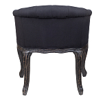 Кресло низкое в стиле прованс Черный Лен Louis French Armchair  варинант исполнения - 3 | Loft Concept в Барнауле
