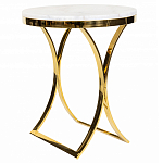 Кофейный столик на подстолье золотого цвета Noelle варинант исполнения - 1 | Loft Concept в Барнауле