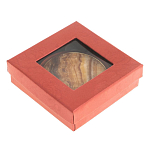 Зеркало карманное складное круглое из натурального камня Оникс в подарочной упаковке Gold Stone Mirrors варинант исполнения - 4 | Loft Concept в Барнауле