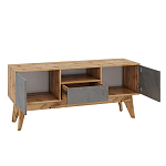 ТВ-тумба с фасадом цвета серый бетон Grace of Furniture  варинант исполнения - 3 | Loft Concept в Барнауле