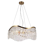 Люстра подвесная волнистой формы с хрустальными подвесками Ludivine Lighting варинант исполнения - 1 | Loft Concept в Барнауле