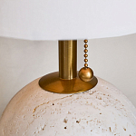 Настольная лампа на круглом основании из натурального камня Bartolomeo варинант исполнения - 2 | Loft Concept в Барнауле