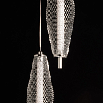 Люстра круглая каскадня с 5-ю плафонами из металлической сетки Mesh Lampshade Lighting варинант исполнения - 8 | Loft Concept в Барнауле