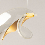 Люстра линейная с изогнутым плафоном Wave Line варинант исполнения - 10 | Loft Concept в Барнауле