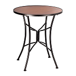 Столик приставной с круглой столешницей на металлическом черном основании Scenical Table варинант исполнения - 1 | Loft Concept в Барнауле