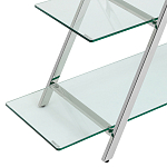 Стеллаж со стеклянными полками на стальном каркасе X-ray варинант исполнения - 5 | Loft Concept в Барнауле