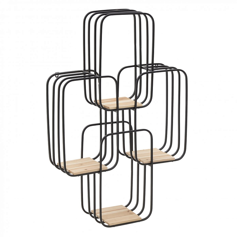 Полка Parallel Lines Ovals Черный Бежевый Полка Parallel Lines Ovals Черный Бежевый в Барнауле | Loft Concept